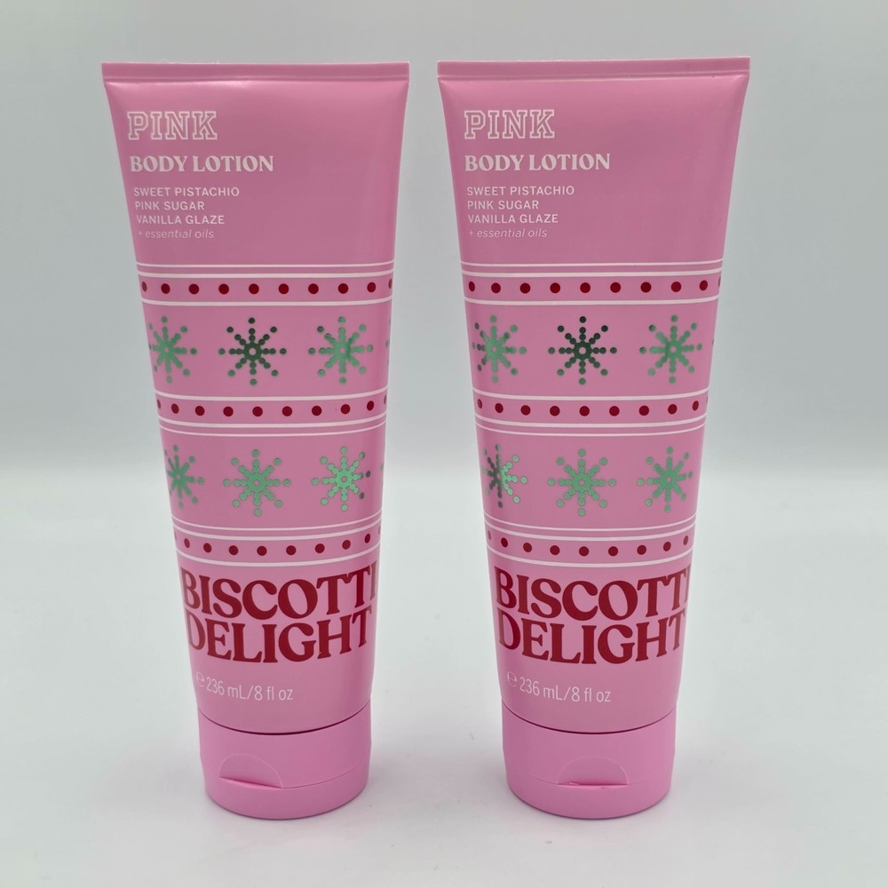 Victoria's Secret Pink Biscotti Delight Body Lotion Limited Edition (2 Pack)